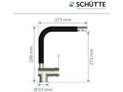 Online Schütte Spültischarmatur Rio Edelstahloptik Schwarz Matt