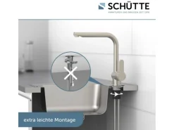 New Schütte Spültischarmatur Rio Edelstahloptik