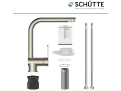 New Schütte Spültischarmatur Rio Edelstahloptik
