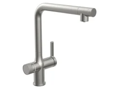 Best Schütte Sprudelwasser-Spültischarmatur-Set Aquastar Premium Edelstahloptik Edelstahl-Optik