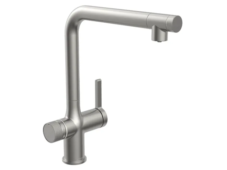 Best Schütte Sprudelwasser-Spültischarmatur-Set Aquastar Premium Edelstahloptik Edelstahl-Optik