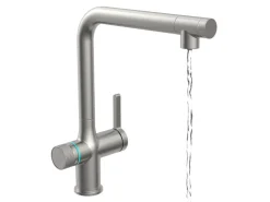 Best Schütte Sprudelwasser-Spültischarmatur-Set Aquastar Premium Edelstahloptik Edelstahl-Optik