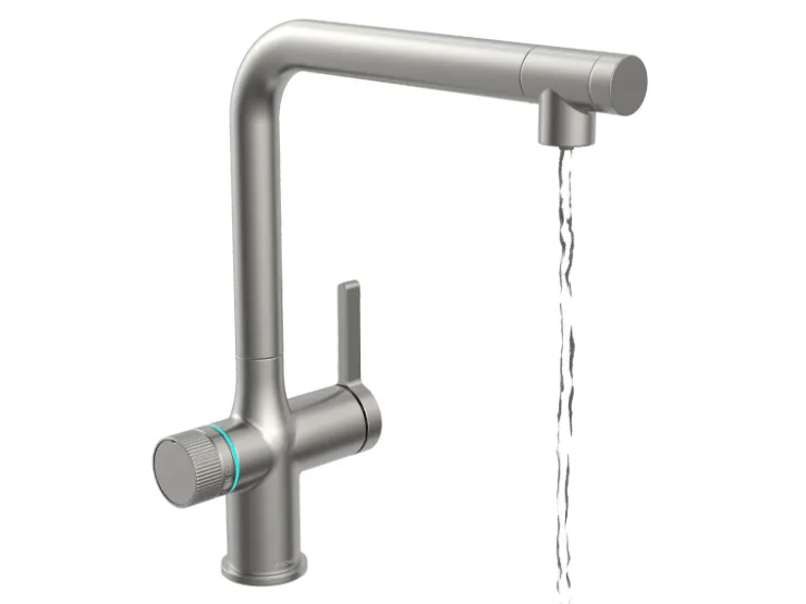 Best Schütte Sprudelwasser-Spültischarmatur-Set Aquastar Premium Edelstahloptik Edelstahl-Optik
