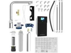 Best Schütte Sprudelwasser-Spültischarmatur-Set Aquastar Premium Edelstahloptik Edelstahl-Optik