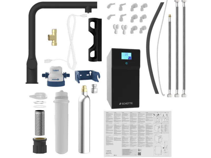 Outlet Sprudelwasser-Spültischarmatur-Set Aquastar Premium Einhebelmischer