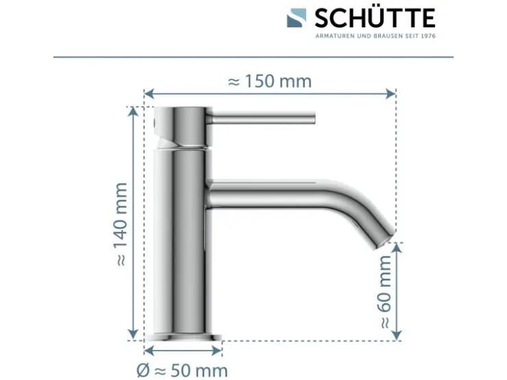 Schütte Einhebelmischer<Standventil Aragon Chrom