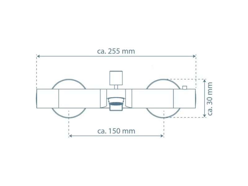 New Thermostat Wannenfüllarmatur Vico Chrom Einhebelmischer