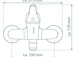Schütte Wand-Spültischarmatur Attica Chrom