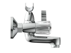 New Wannenfüllarmatur Savino Chrom Zweigriffarmatur