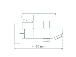 Clearance Wannenfüllarmatur Tokyo II Chrom Einhebelmischer
