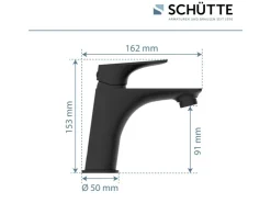 Discount Schütte Waschtischarmatur Boston Schwarz Matt