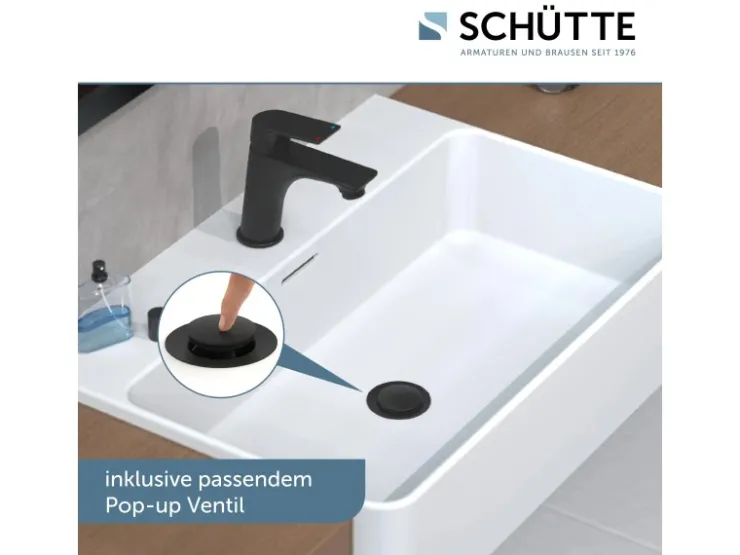 Discount Schütte Waschtischarmatur Boston Schwarz Matt