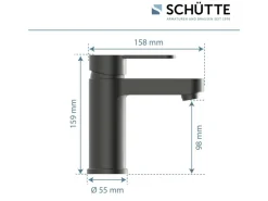Hot Waschtischarmatur Elephant Graphit Matt Einhebelmischer