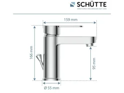 Schütte Einhebelmischer< Waschtischarmatur Elephant Chrom