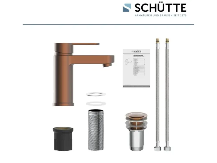 Schütte Einhebelmischer< Waschtischarmatur Elephant Kupfer