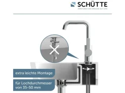 Schütte Einhebelmischer<Waschtischarmatur Los Angeles Chrom