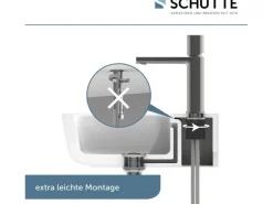 Best Schütte Waschtischarmatur New York Graphit Matt