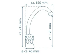 Schütte Zweigriffarmatur<Waschtischarmatur Niederdruck Brillant Chrom