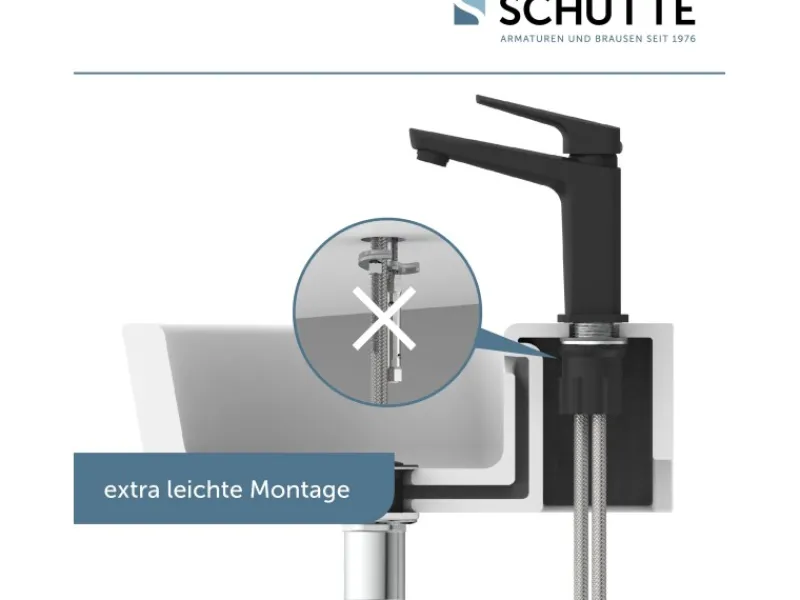 Clearance Waschtischarmatur Raven Schwarz-Matt Einhebelmischer