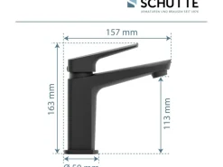 Clearance Waschtischarmatur Raven Schwarz-Matt Einhebelmischer