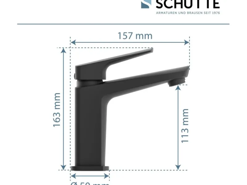 Clearance Waschtischarmatur Raven Schwarz-Matt Einhebelmischer