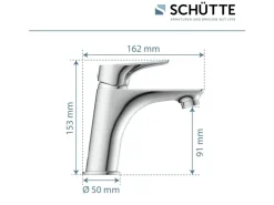 Schütte Einhebelmischer<Schütt Waschtischarmatur Boston Chrom