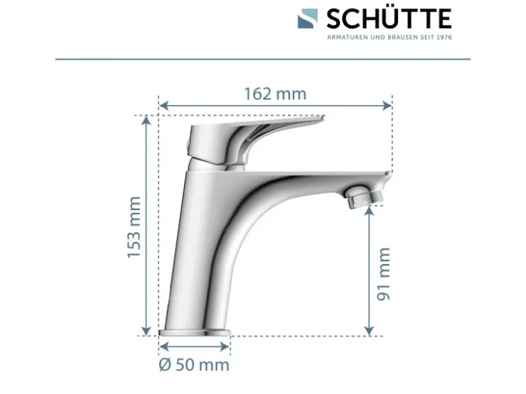 Schütte Einhebelmischer<Schütt Waschtischarmatur Boston Chrom