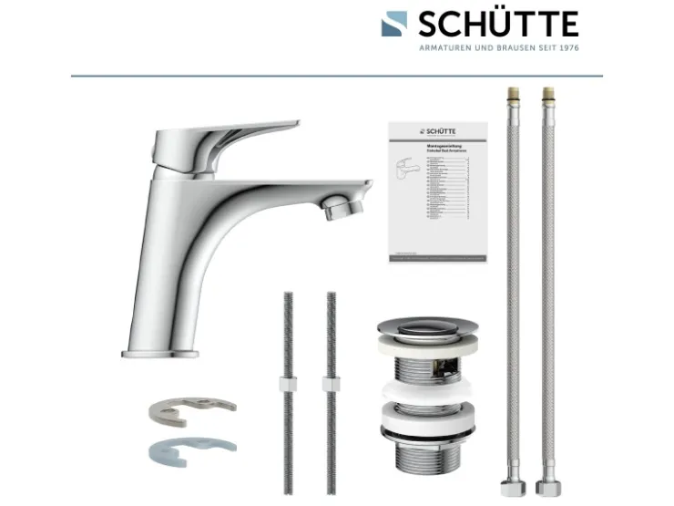 Schütte Einhebelmischer<Schütt Waschtischarmatur Boston Chrom
