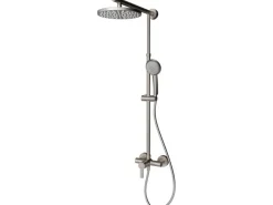 Schulte Einhebelmischer<Duschsystem DuschMaster Rain Classic Rund Edelstahloptik