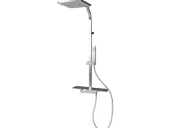 Discount Schulte ExpressPlus Duschsystem Rain II Square mit Thermostat und Ablage