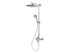Best ExpressPlus Duschsystem Rain mit Einhebelmischer Kopfbrause Eckig Einhebelmischer