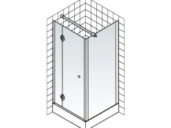 Schulte Einhebelmischer<ExpressPlus Set Drehtür MasterClass mit Duschwanne 200x90cm