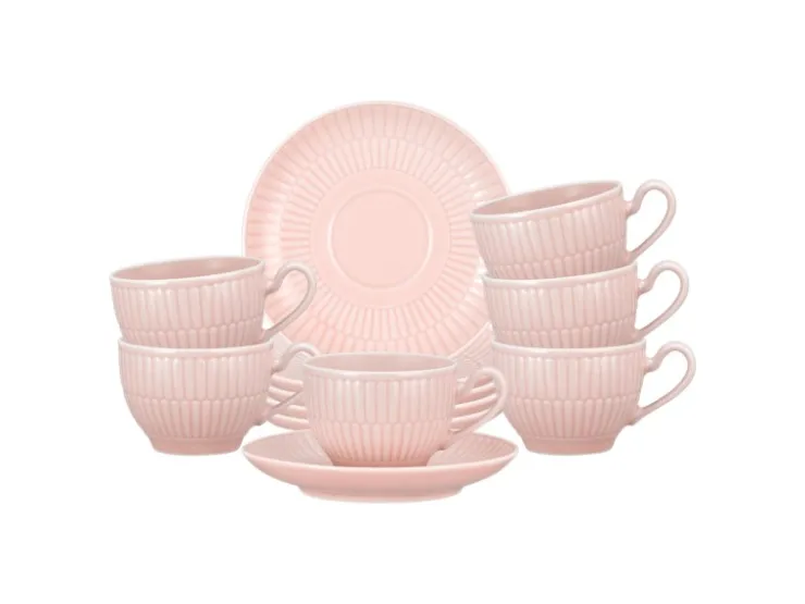 Seltmann Weiden Geschirr<Amina Espressotasse mit Untertasse 100 ml 6er Set Rosé Rosa