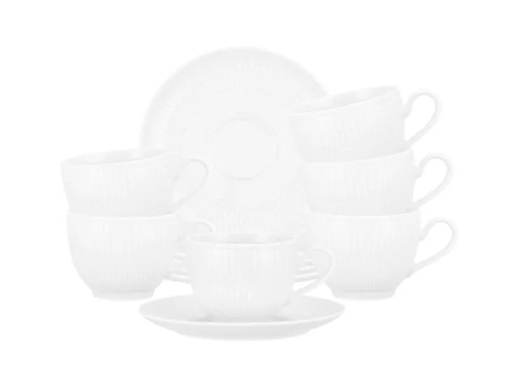 Hot Seltmann Weiden Amina Kaffeetasse mit Untertasse 250 ml 6er Set Weiß
