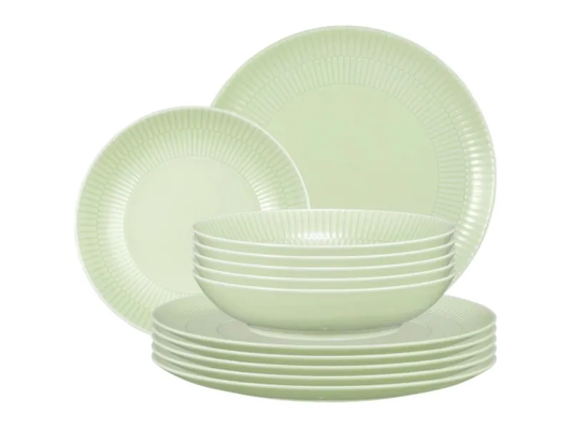 Outlet Amina Tafelservice 12-teilig Seladon Geschirr