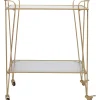Servierwagen 87,5 cm x 69,5 cm x 35 cm Goldfarben Servierwagen