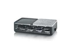 New Raclette-Grill RG 2366 Black Line Lite Naturstein & Grillfläche 1.300 W Pfannen|Haushaltsgeräte