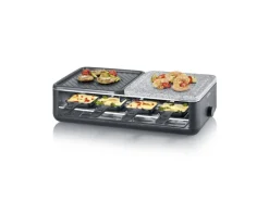 New Raclette-Grill RG 2366 Black Line Lite Naturstein & Grillfläche 1.300 W Pfannen|Haushaltsgeräte