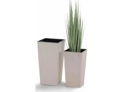 New Siena Garden Pflanzgefäß Eco Nizza 30x30x57,0 cm Weiß