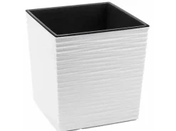 Siena Garden Töpfe<Pflanzgefäß Modern Biron 40x40x41,5 cm Weiß