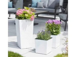 Siena Garden Töpfe<Pflanzgefäß Modern Biron 40x40x41,5 cm Weiß