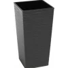 Discount Pflanzgefäß Modern Nizza Graphit 25x25x46,5 cm Töpfe
