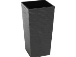 Discount Pflanzgefäß Modern Nizza Graphit 25x25x46,5 cm Töpfe