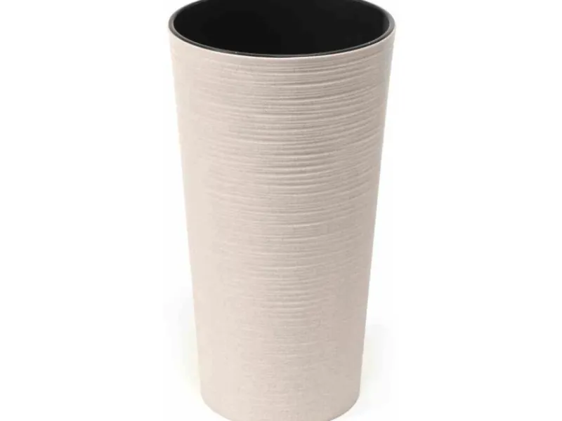 Pflanzgefäß Set 2 tlg. Eco Locon Weiß Ø 25 x 46,5 cm, Ø 30 x 57 cm Töpfe