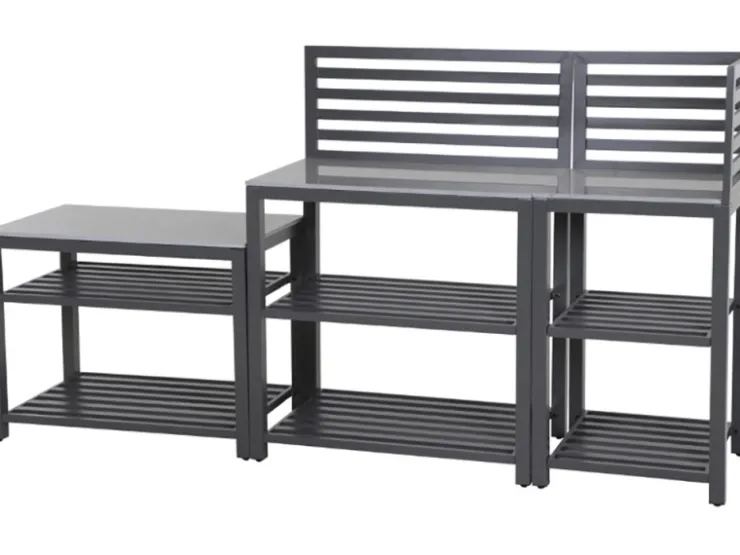 Siena Garden Kochfelder|Kühlschränke<Riva Outdoor-Kitchen Mittelteil niedrig Dunkelgrau ca. 100x52x67 cm