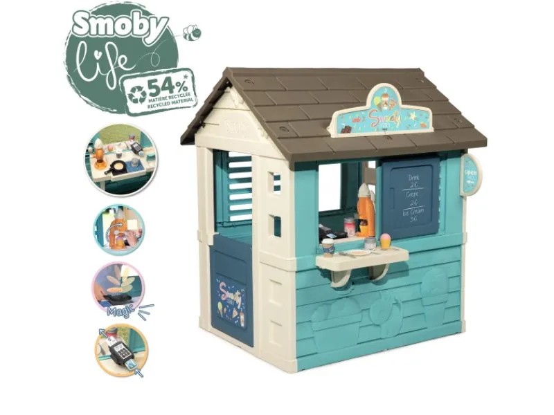 New Smoby Spielhaus Sweety Corner 127 cm x 105 cm x 110 cm Pfannen