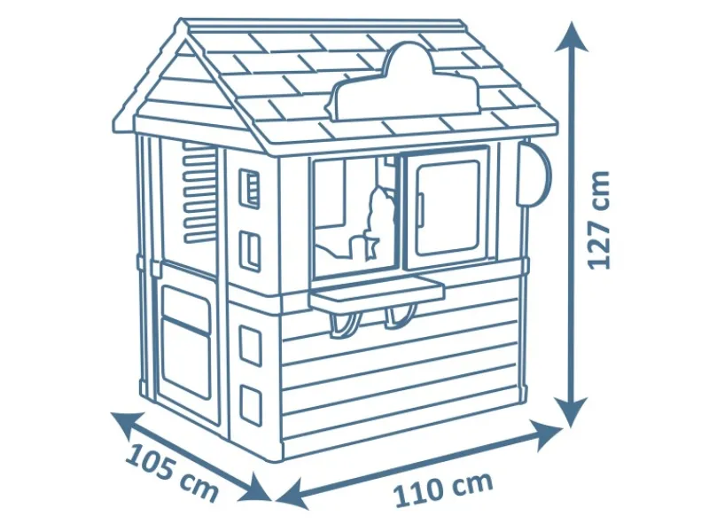 New Smoby Spielhaus Sweety Corner 127 cm x 105 cm x 110 cm Pfannen