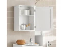 Best SoBuy Badezimmerschrank Hängeschrank Wandschrank Weiß BZR19-W
