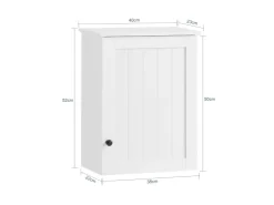 Best SoBuy Badezimmerschrank Hängeschrank Wandschrank Weiß BZR19-W