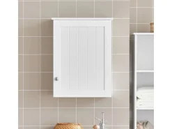 Best SoBuy Badezimmerschrank Hängeschrank Wandschrank Weiß BZR19-W